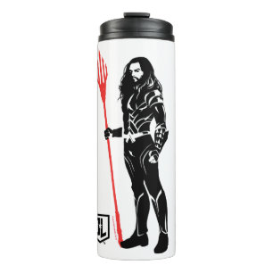 Bouteilles Isothermes Ligue de Justice Aquaman Pose Noir Pop Art