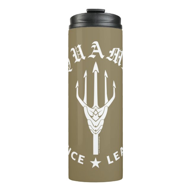 Bouteilles Isothermes Ligue de Justice | Aquaman Retro Trident Emblem (Devant)