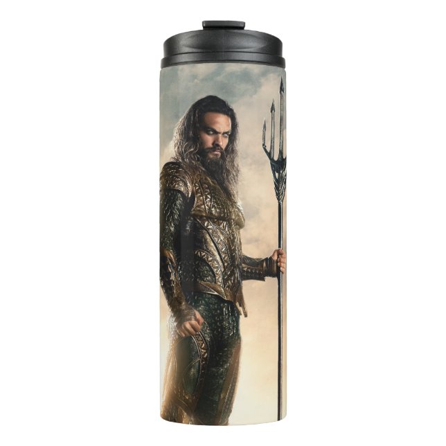 Bouteilles Isothermes Ligue de Justice | Aquaman Sur Le Champ De Bataill (Devant)