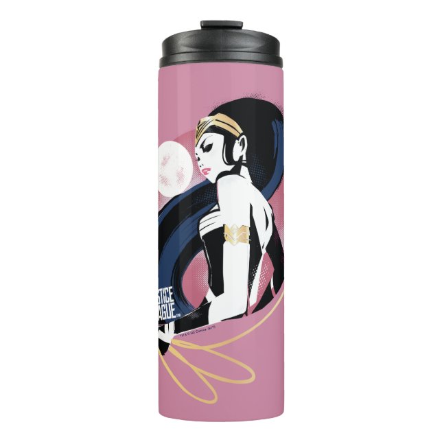 Bouteilles Isothermes Ligue de Justice | Wonder Woman Profil Pop Art (Devant)