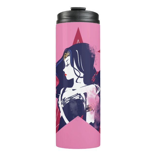 Bouteilles Isothermes Ligue de Justice | Wonder Woman & Stars Pop Art (Devant)