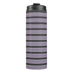 Bouteilles Isothermes Lilac violet et charbon de bois cinq bandes motif