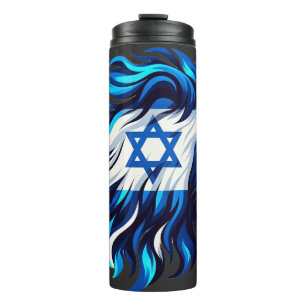 Bouteilles Isothermes Lion bleu majestueux de Juda avec Étoile de David