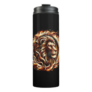 Bouteilles Isothermes Lion Flamboyant dans un Anneau de Flammes d'Astrol