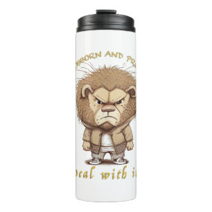 Bouteilles Isothermes Lion Têtu Devoir Avec Il Mignonne Adorable Drôle