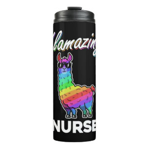 Bouteilles Isothermes Llama T Shirt Llamazing Nurse Médicale Cool arc-en