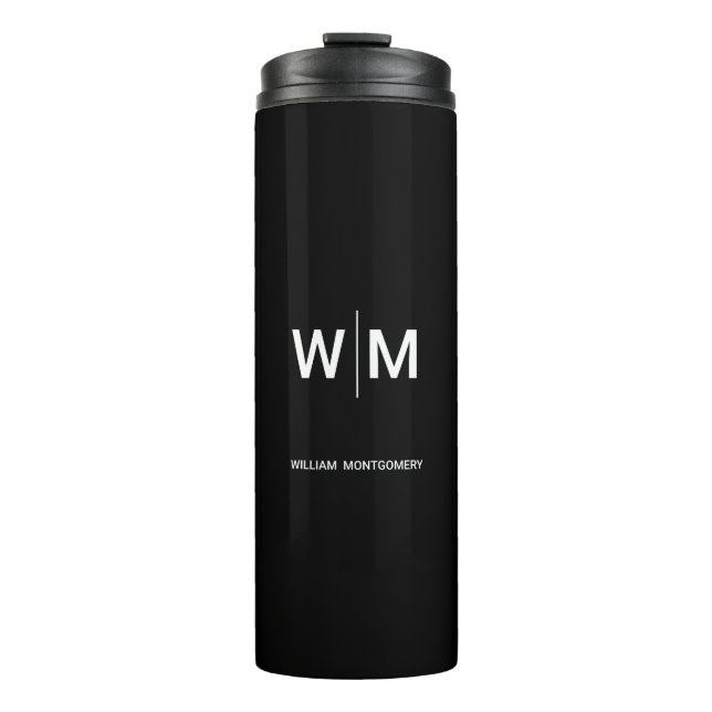 Bouteilles Isothermes Logo de marque noire | Entreprise (Devant)