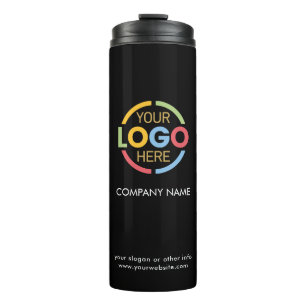 Bouteilles Isothermes Logo d'entreprise de marque moderne Black & White