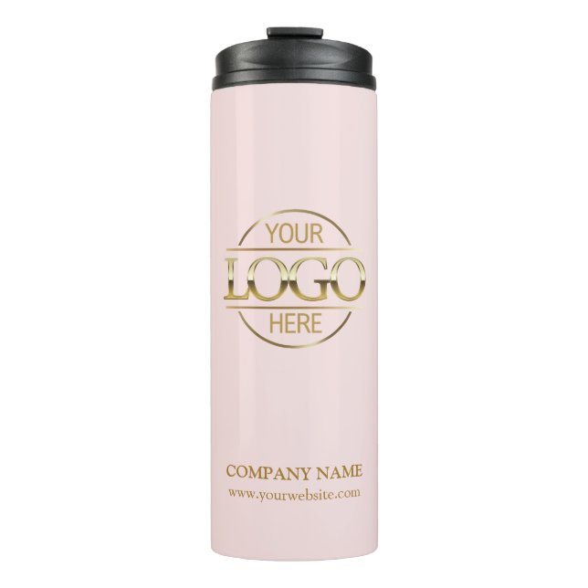 Bouteilles Isothermes Logo d'entreprise élégant rose promotionnel (Devant)