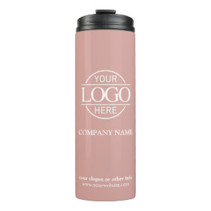 Bouteilles Isothermes Logo d'entreprise élégant rose promotionnel
