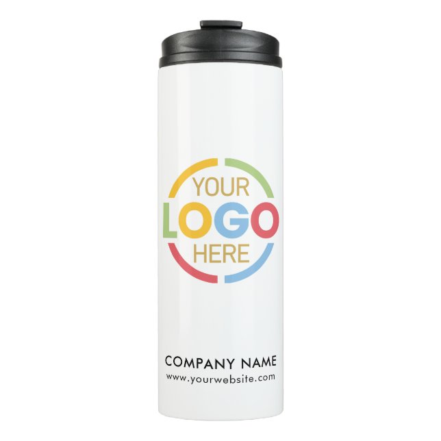Bouteilles Isothermes Logo d'entreprise moderne Black White Entreprise (Devant)