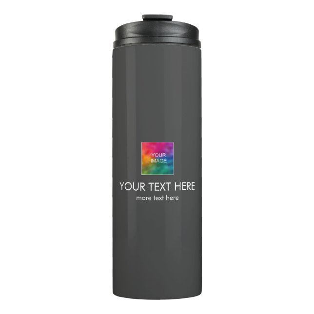 Bouteilles Isothermes Logo Modèle Personnalisable Et Texte Moderne (Devant)