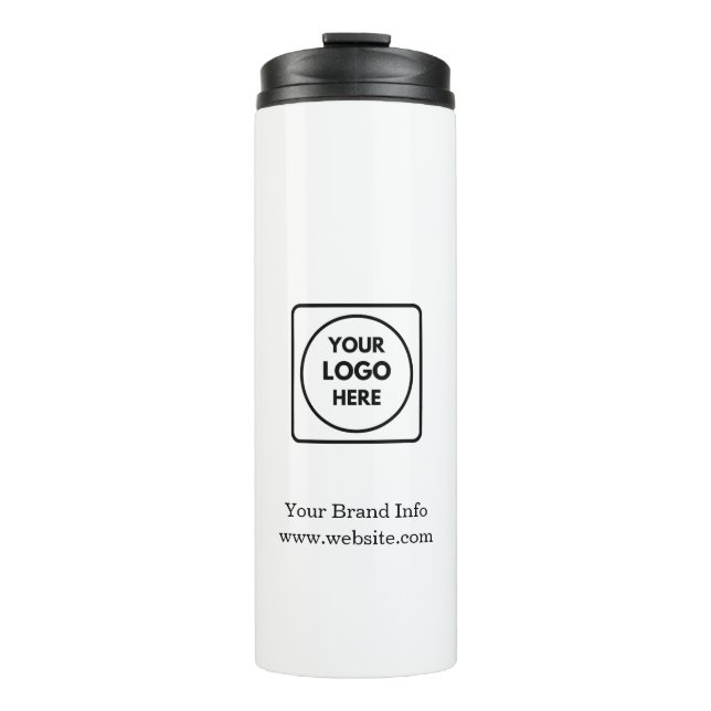 Bouteilles Isothermes Logo personnalisé | Marque d'entreprise moderne mi (Devant)