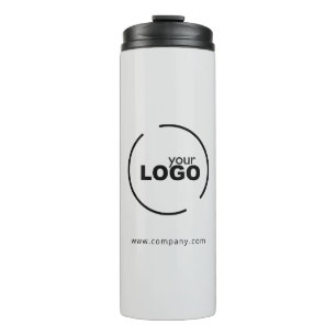 Bouteilles Isothermes Logo Professionnel Moderne Entreprise Gris Clair