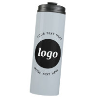 Logo Simple Avec Texte Bleu Poudre Entreprise
