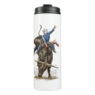Bouteilles Isothermes Longhorn Bull Rider Rodeo Power Sport Western Art