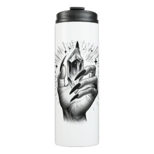 Bouteilles Isothermes Longue Black Nails & Crystal Energy Magie Vintage