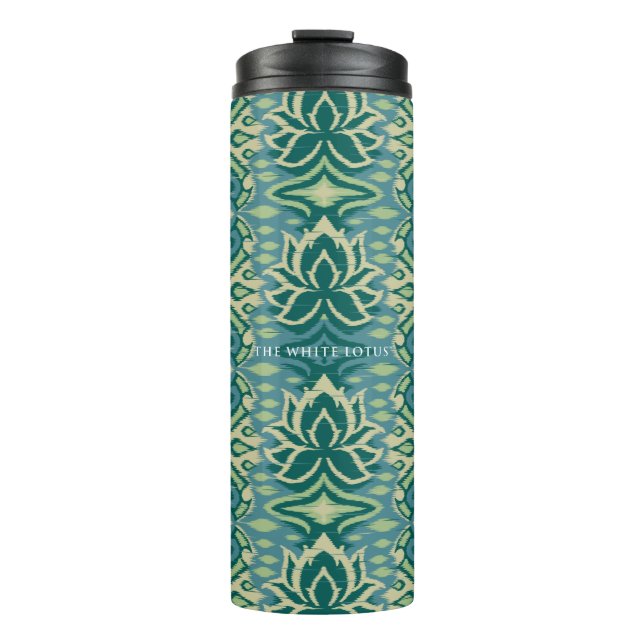 Bouteilles Isothermes Lotus Ikat Motif - Le Lotus Blanc (Devant)