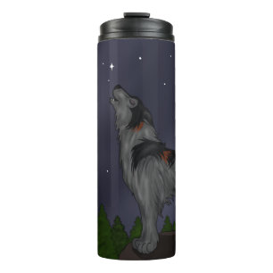 Bouteilles Isothermes Loup hurlant (gris)