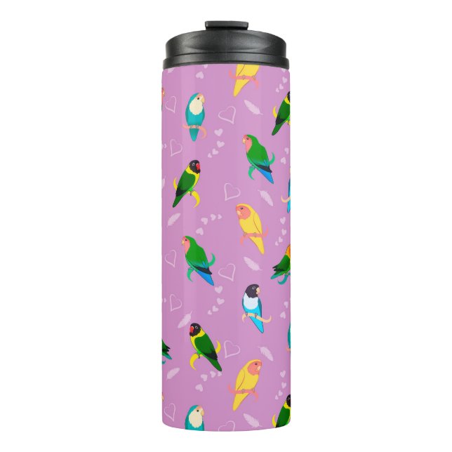 Bouteilles Isothermes Lovebirds of Rainbow Colors Motif (Devant)