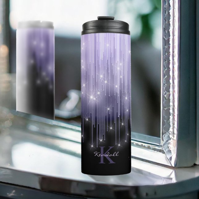 Bouteilles Isothermes Lumières en cascade Monogramme Violet ID789 (Créateur téléchargé)