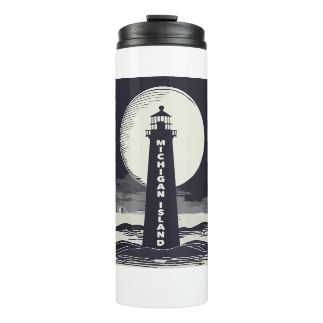 Bouteilles Isothermes Lune phare de Michigan Island (Devant)