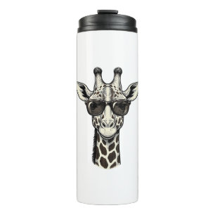 Bouteilles Isothermes Lunettes de soleil de girafe cool T-shirt de gravu