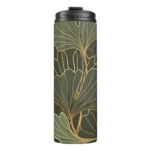 Bouteilles Isothermes Luxueux Ginkgo Gold Line Art