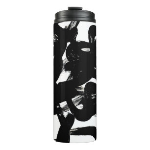 Bouteilles Isothermes Luxueux Gold Art : Abstrait Black Stroke.