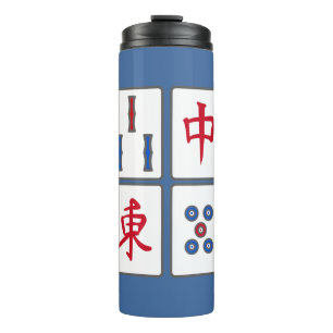 Bouteilles Isothermes Mahjong Carreaux de jeu Design Tumbler thermique
