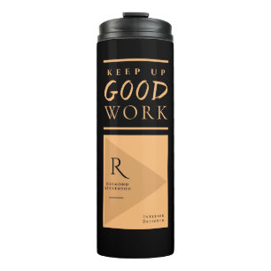 Bouteilles Isothermes MAINTENIR UN BON TRAVAIL   Élégant Chic Gold Mon