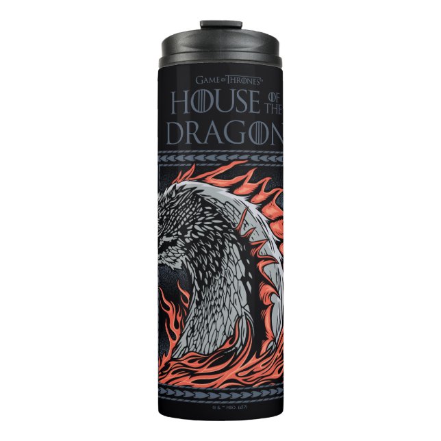 Bouteilles Isothermes MAISON DU DRAGON | Profil de dragon en flammes (Devant)