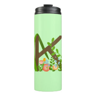 Bouteilles Isothermes Majuscule K monogramme floral