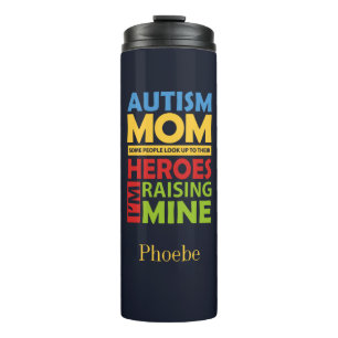 Bouteilles Isothermes Maman Autisme Élever Mon Héros Soutenir La Sensibi