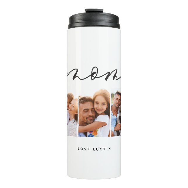 Bouteilles Isothermes maman mignonne script moderne multi photo cadeau (Devant)