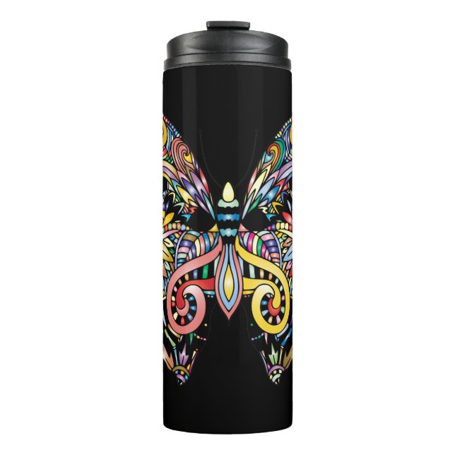 Bouteilles Isothermes Mandala papillon (Devant)