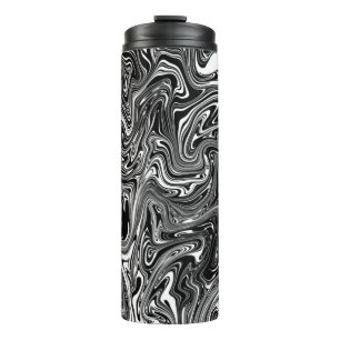 Bouteilles Isothermes Marbre Abstrait noir et blanc liquide