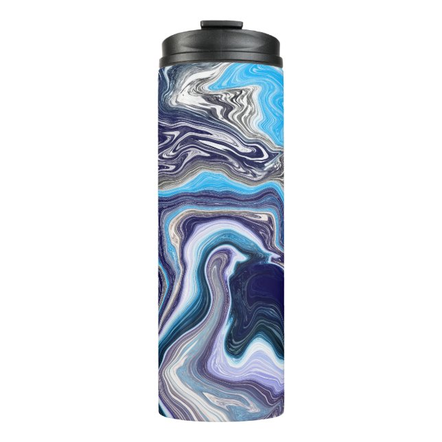 Bouteilles Isothermes Marbre bleu Fluide Art (Devant)