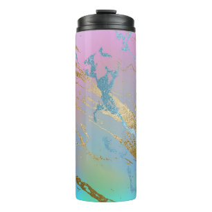 Bouteilles Isothermes Marbre Pastel   Aquarelle Fille Millennale Ombre