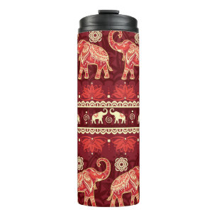 Bouteilles Isothermes Marche des éléphants : Jouer Motif sans couture.