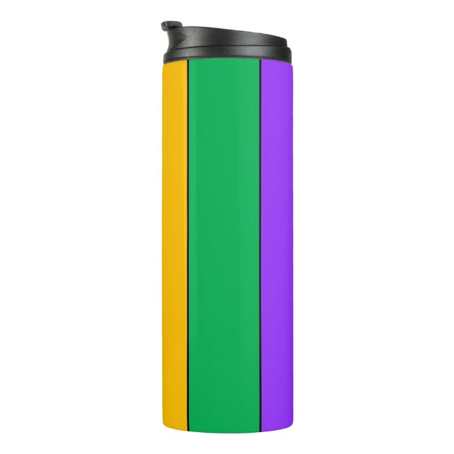 Bouteilles Isothermes Mardi Gras Couleurs Motif rayé (Tourné sur la droite)