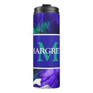 Bouteilles Isothermes Mardi Gras monogramme initial sur la graisse viole