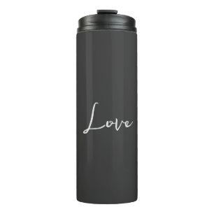 Bouteilles Isothermes Mariage d'amour Arrière - plan gris élégant