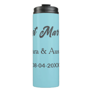 Bouteilles Isothermes Mariés add nom du couple date année simulation de 