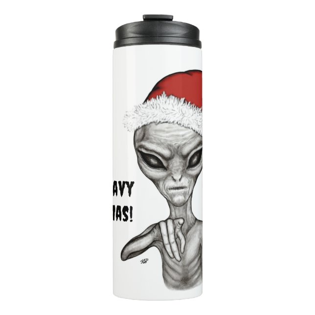 Bouteilles Isothermes Mauvais Alien, Lourds Noël ! (Devant)