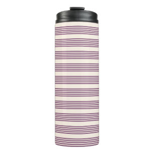 Bouteilles Isothermes Mauve violet beige cinq bandes motif