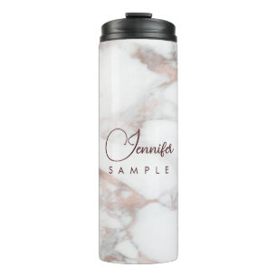 Bouteilles Isothermes Meilleur Modèle de Marbre blanc d'or Rose Monogram