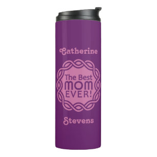 Bouteilles Isothermes MEILLEUR MOM nom personnalisé & couleur tumbler
