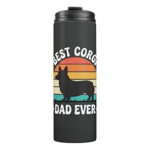 Bouteilles Isothermes Meilleur papa Corgi Retro Chien