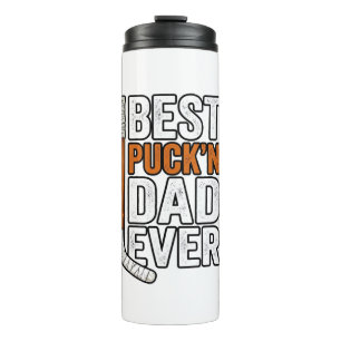 Bouteilles Isothermes Meilleur Puck'n Papa Hockey Père Vector Design_1